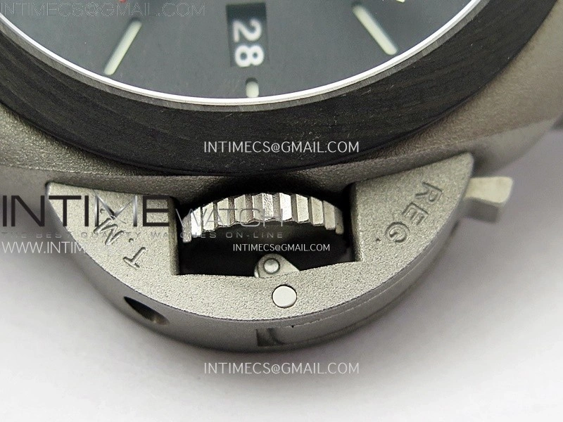 PAM1096 W Luminor GMT 42mm Titanium VSF 1:1 Best Edition Black Dial on Black Leather Strap P.9011 Super Clone